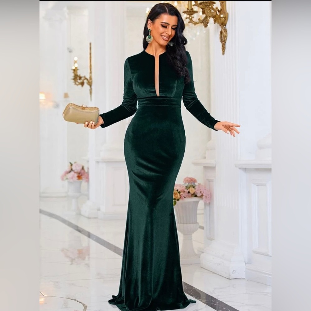 NWT Green Velvet Dress